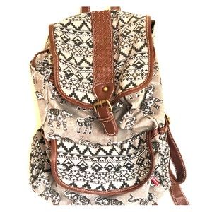 Gray Elephant Backpack Purse